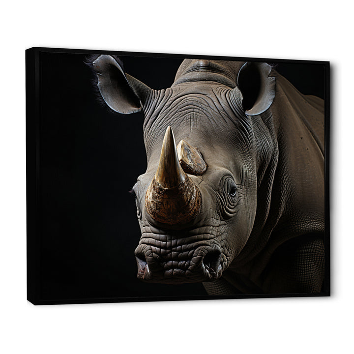 Grey Rhinoceros Portrait - Rhinoceros Home Decor Art