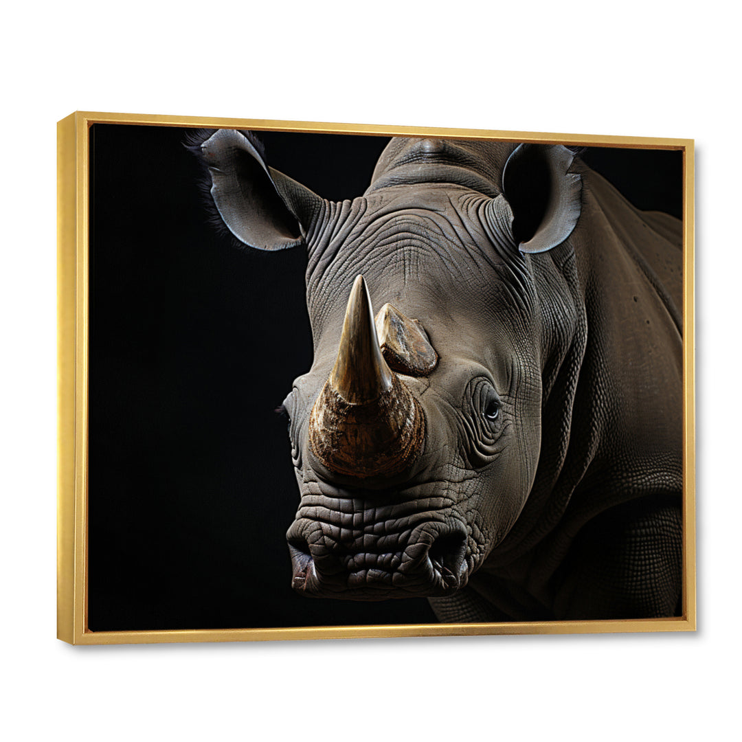 Grey Rhinoceros Portrait - Rhinoceros Home Decor Art