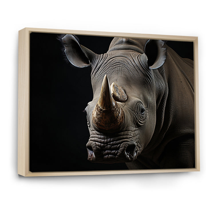 Grey Rhinoceros Portrait - Rhinoceros Home Decor Art