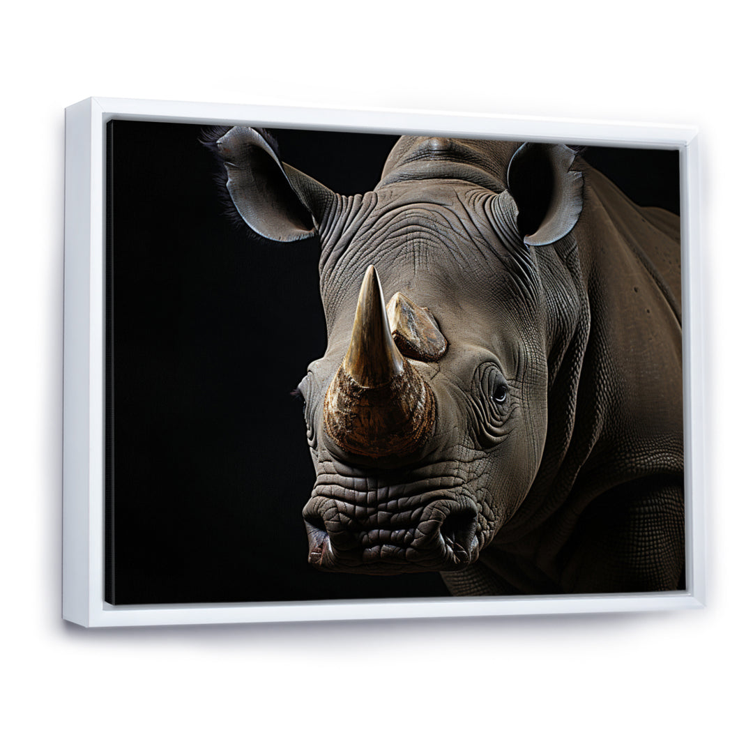 Grey Rhinoceros Portrait - Rhinoceros Home Decor Art