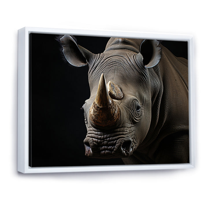 Grey Rhinoceros Portrait - Rhinoceros Home Decor Art