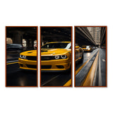 Yellow Car On Highway Symphony - Multi-Panels