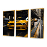 Yellow Car On Highway Symphony - Multi-Panels