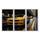 Yellow Car On Highway Symphony - Multi-Panels