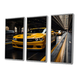 Yellow Car On Highway Symphony - Multi-Panels