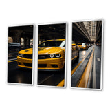 Yellow Car On Highway Symphony - Multi-Panels