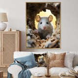 Cute White Rodent - Rodent Bedroom Wall Art