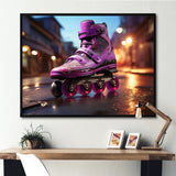 Roller blading roller skating Urban Glide - Skateboard Canvas Wall Art