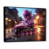 Roller blading roller skating Urban Glide - Skateboard Canvas Wall Art