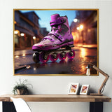 Roller blading roller skating Urban Glide - Skateboard Canvas Wall Art