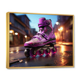 Roller blading roller skating Urban Glide - Skateboard Canvas Wall Art