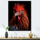 Brown Rooster Closeup Portrait - Rooster Home Decor Art
