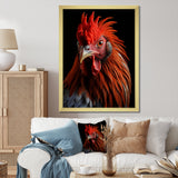 Brown Rooster Closeup Portrait - Rooster Home Decor Art