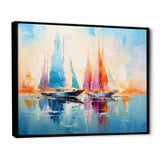 Sailboat Abstract Coastal Symphony I - Boat Sailing Canvas Wall Art