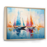 Sailboat Abstract Coastal Symphony I - Boat Sailing Canvas Wall Art