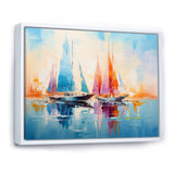 Sailboat Abstract Coastal Symphony I - Boat Sailing Canvas Wall Art