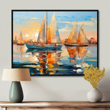Sailboat Abstract Flotilla I - Boat Sailing Canvas Wall Art