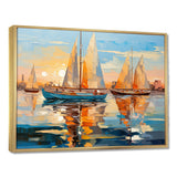Sailboat Abstract Flotilla I - Boat Sailing Canvas Wall Art