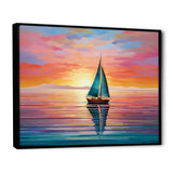 Sailboat Abstract Horizon I - Boat Sailing Canvas Wall Art