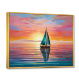 Sailboat Abstract Horizon I - Boat Sailing Canvas Wall Art