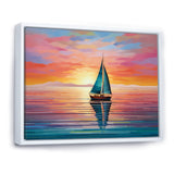 Sailboat Abstract Horizon I - Boat Sailing Canvas Wall Art