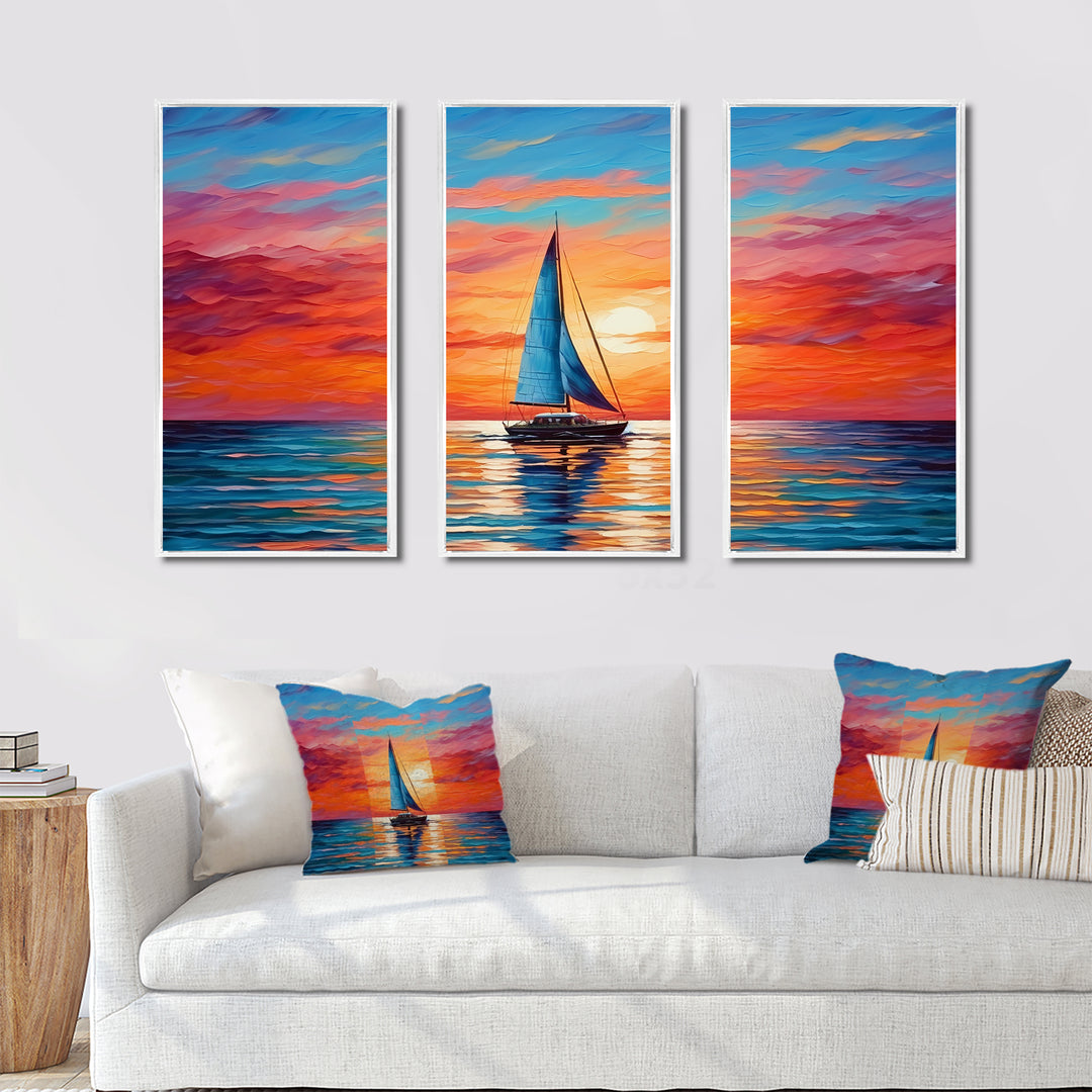 Sailboat Abstract Horizon II - Multi-Panels