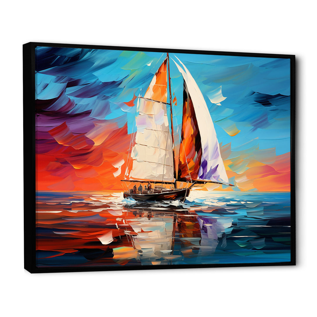 Sailboat Abstract Maritime I - Boat Sailing Canvas Wall Art