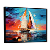 Sailboat Abstract Maritime I - Boat Sailing Canvas Wall Art