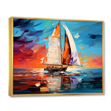 Sailboat Abstract Maritime I - Boat Sailing Canvas Wall Art