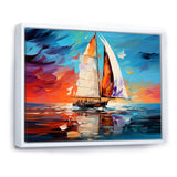 Sailboat Abstract Maritime I - Boat Sailing Canvas Wall Art