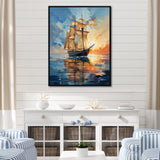 Sailboat Abstract Maritime Symphony I - Boat Sailing Canvas Wall Art