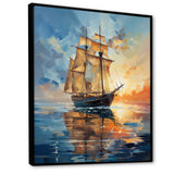 Sailboat Abstract Maritime Symphony I - Boat Sailing Canvas Wall Art