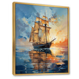 Sailboat Abstract Maritime Symphony I - Boat Sailing Canvas Wall Art