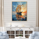 Sailboat Abstract Maritime Symphony I - Boat Sailing Canvas Wall Art