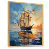 Sailboat Abstract Maritime Symphony I - Boat Sailing Canvas Wall Art