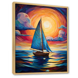 Sailboat Abstract Tides - Boat Sailing Canvas Wall Art