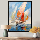 Sailboat Abstract Winds I - Transportation Canvas Wall Art