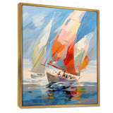 Sailboat Abstract Winds I - Transportation Canvas Wall Art