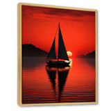 Sailboat Boat Silhouette - Boat Sailing Canvas Wall Art