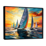 Sailboat Bold Regatta - Boat Sailing Canvas Wall Art