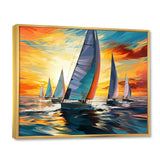 Sailboat Bold Regatta - Boat Sailing Canvas Wall Art