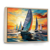 Sailboat Bold Regatta - Boat Sailing Canvas Wall Art