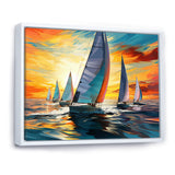 Sailboat Bold Regatta - Boat Sailing Canvas Wall Art