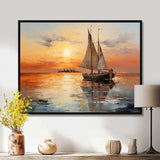 Sailboat Celestial Voyages II - Transportation Canvas Wall Art