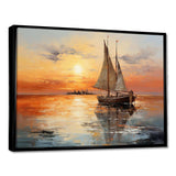 Sailboat Celestial Voyages II - Transportation Canvas Wall Art