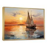 Sailboat Celestial Voyages II - Transportation Canvas Wall Art