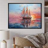 Sailboat Chromatic Sails - Boat Sailing Canvas Wall Art