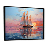 Sailboat Chromatic Sails - Boat Sailing Canvas Wall Art