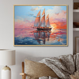 Sailboat Chromatic Sails - Boat Sailing Canvas Wall Art