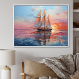 Sailboat Chromatic Sails - Boat Sailing Canvas Wall Art